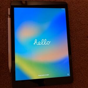 Apple Black Tablet with White Stylus